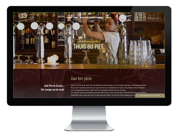 Café Piet de Gruyter website