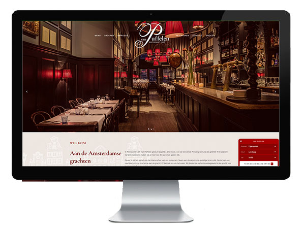 Café restaurant van Puffelen website