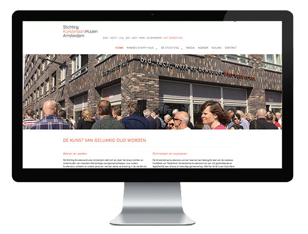 Kunstenaarshuizen Amsterdam Website